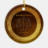 愛らしい弁護士の贈り物正義のはかりで測| セラミックオーナメント (正面)