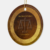 愛らしい弁護士の贈り物正義のはかりで測| セラミックオーナメント (左)