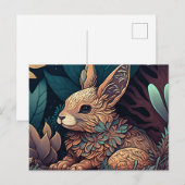 愛らしい復活祭はがき ポストカード (正面/裏面)