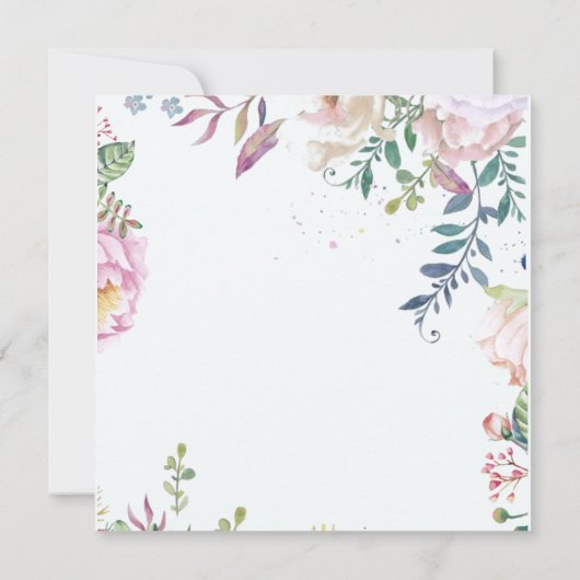 愛らしい復活祭 招待状 (裏面)