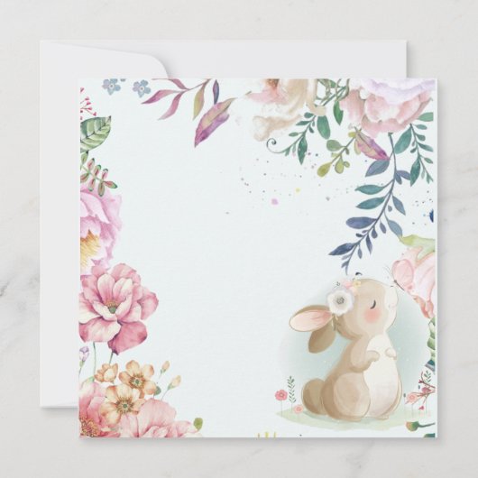 愛らしい復活祭 招待状 (裏面)