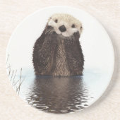 愛らしい微笑みを浮かべる湖 コースター (正面)