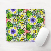 愛らしい応援の手絵を描 マウスパッド (マウス)