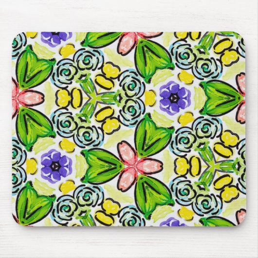 愛らしい応援の手絵を描 マウスパッド (正面)