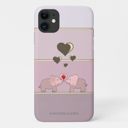 愛らしい恋する象 Case-Mate iPhoneケース (裏面)