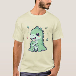 愛らしい恐竜のハグ Tシャツ