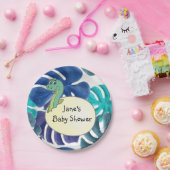 愛らしい恐竜のベビーシャワー  ペーパープレート (パーティー)