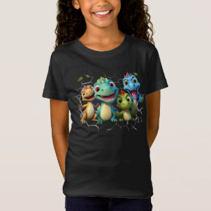 「愛らしい恐竜の分隊」 Tシャツ