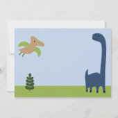 愛らしい恐竜/ディノベビーシャワー招待状 招待状 (裏面)