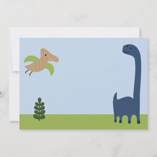 愛らしい恐竜/ディノベビーシャワー招待状 招待状 (裏面)