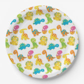 愛らしい恐竜 ペーパープレート (正面)