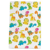 愛らしい恐竜 ミディアムペーパーバッグ (裏面)