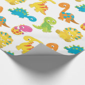愛らしい恐竜 ラッピングペーパー (角)