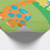 愛らしい恐竜 ラッピングペーパー (角)