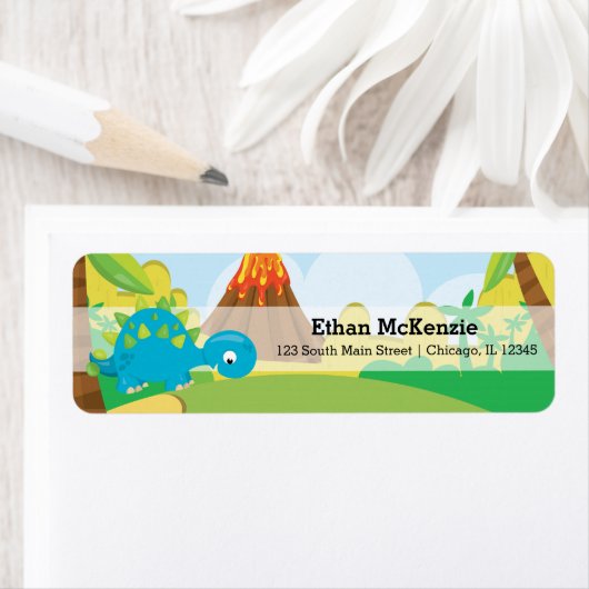 愛らしい恐竜 ラベル (インサイチュ)