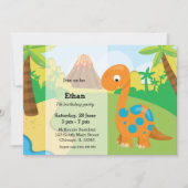 愛らしい恐竜 招待状 (正面)