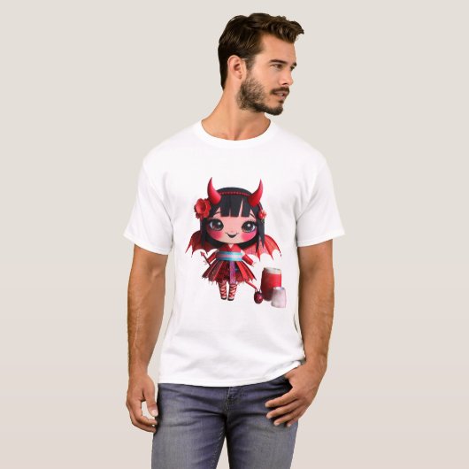 愛らしい悪魔の人形 Tシャツ (正面フル)