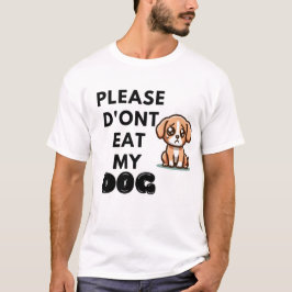 愛らしい悲しい犬のアートギフト子犬の漫画の目 Tシャツ