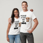愛らしい悲しい犬のアートギフト子犬の漫画の目 Tシャツ (ユニセックス)