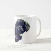 ©愛らしい愛の友/黒いプードルの子犬ハロー コーヒーマグカップ (正面右)