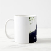 ©愛らしい愛の友/黒いプードルの子犬ハロー コーヒーマグカップ (左)