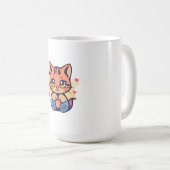 愛らしい愛の子猫 コーヒーマグカップ (正面右)