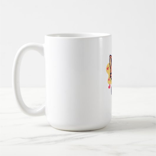 愛らしい愛の子猫 コーヒーマグカップ (左)