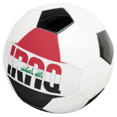 愛らしい愛国心を持つイラク国旗 サッカーボール (3/4)