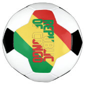 愛らしい愛国心を持つコンゴ国旗 サッカーボール (回転)