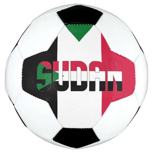 愛らしい愛国心を持つスーダン国旗 サッカーボール (正面)