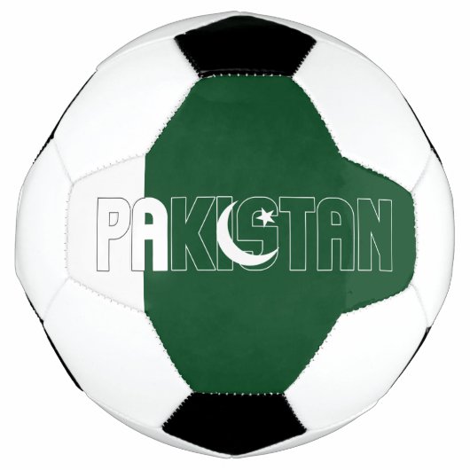 愛らしい愛国心を持つパキスタン国旗 サッカーボール (正面)
