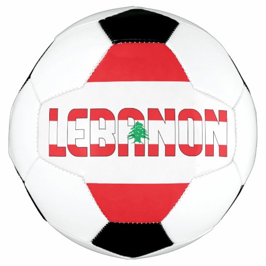 愛らしい愛国心を持つレバノン国旗 サッカーボール (正面)