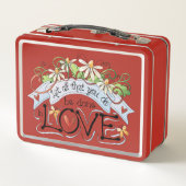 愛らしい感動的レッドメタルランチボックス メタルランチボックス (裏面)