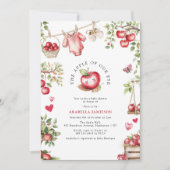 愛らしい我が子の誕生を祝うベイビーシャワー 招待状 (正面)