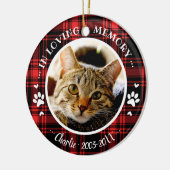 愛らしい手作りの猫ペット追悼カスタム写真 セラミックオーナメント (左)