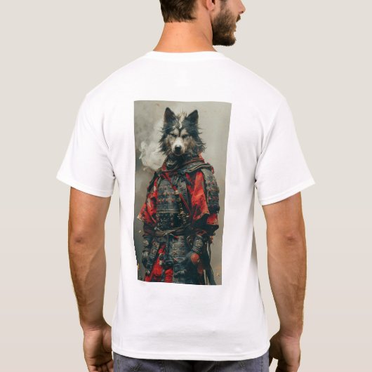 愛らしい擬人化シェプドッグTシャツとカイ Tシャツ (裏面)