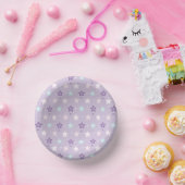 愛らしい数々のカラーパステルパープルスター紙プレート ペーパーボウル (パーティー)