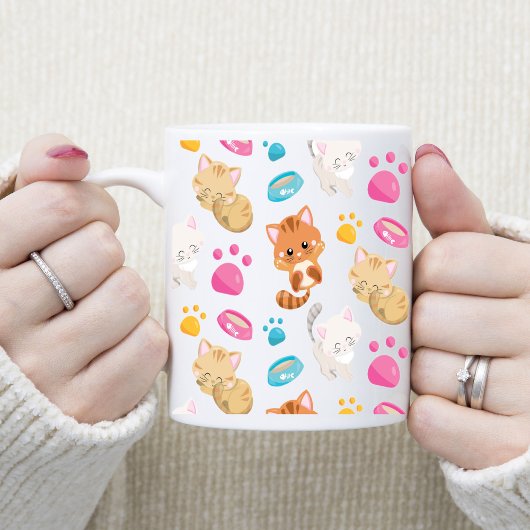 愛らしい数々のスタイル猫の足跡 コーヒーマグカップ