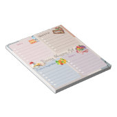 愛らしい数々の色の食料品ショッピングリスト ノートパッド (アングル)