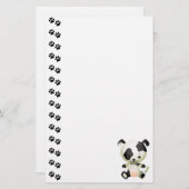 愛らしい斑点のある子犬の文房具 便箋 (正面/裏面)