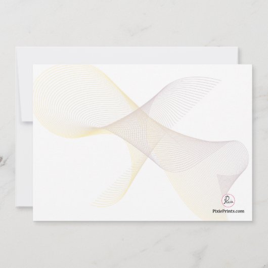 愛らしい新婚夫婦が結婚式の招待状を投稿 招待状 (裏面)