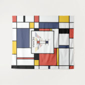 愛らしい新造形主義アートモノグラム。イニシャルI タペストリー (正面(横))