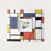 愛らしい新造形主義アートモノグラム。文字B タペストリー (正面(横))