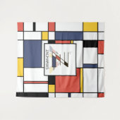 愛らしい新造形主義アートモノグラム。文字Z タペストリー (正面(横))