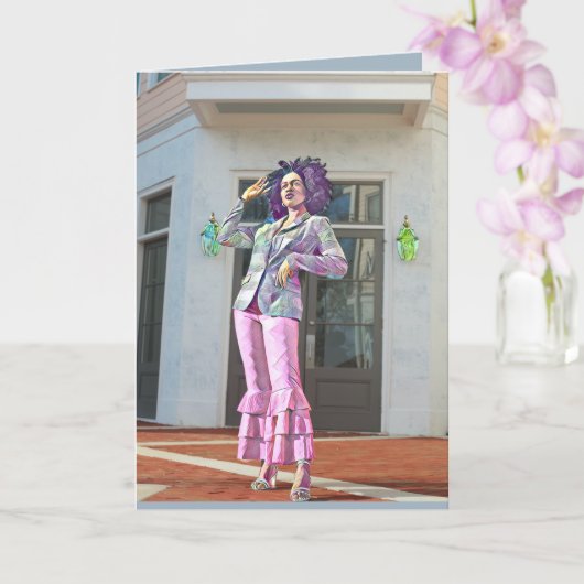 愛らしい日アフリカ/アフリカ系アメリカ人あいさつ空白のき カード (蘭)