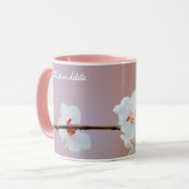 愛らしい日本のアプリコットの花 マグカップ (正面左)