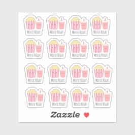 愛らしい映画夜 シール