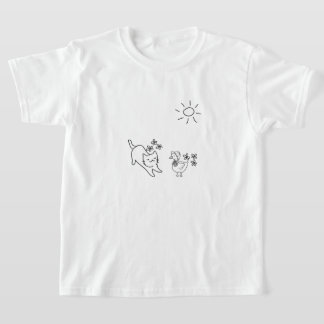愛らしい春の子供 Tシャツ