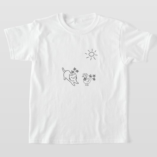 愛らしい春の子供 Tシャツ (レイダウン)