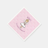 愛らしい最初の聖餐式の小さな金髪の少女 スタンダードカクテルナプキン (角)